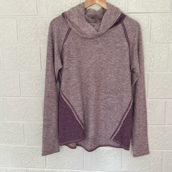 Kuhl Women’s Nova Wool Blend Cowl Neck Sweater Purple Long Sleeve Pullover Large - Picture 3 of 12